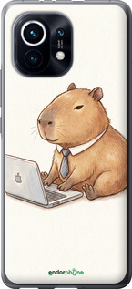 2D пластиковый чехол 'Funny Capybara CEO Working' для Xiaomi Mi 11 изображение 3