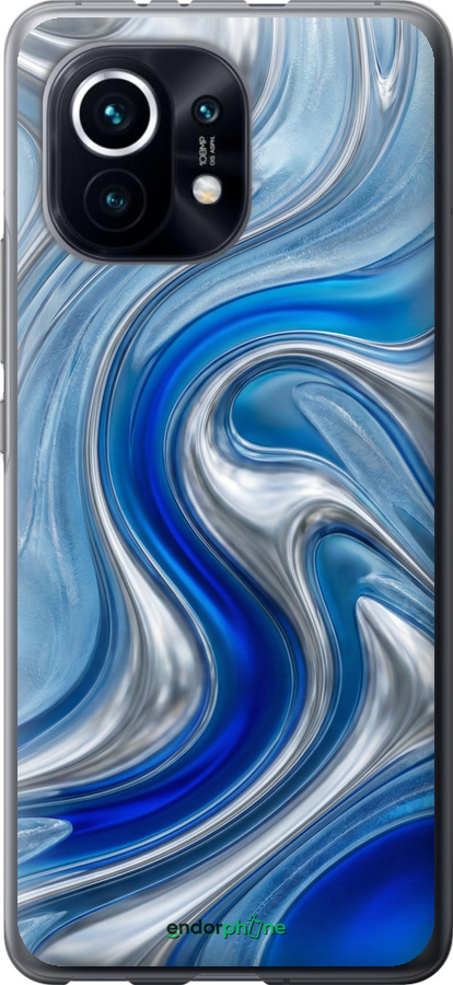 2D пластиковый чехол Liquid Chrome для Xiaomi Mi 11 - 6781t-2253 изображение 