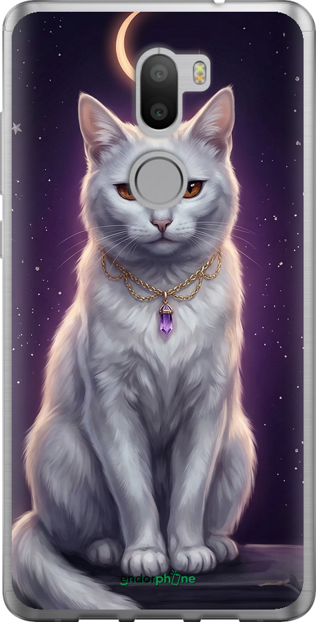 Силіконовий чехол Mystic White Cat Gothic Dark Purple Gold для Xiaomi Mi 5s Plus - 6805u-396 изображение 