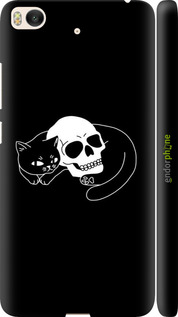 3D пластиковый глянцевый чехол С изображением кота и черепа для Xiaomi Mi 5s - 6491c-395 изображение 