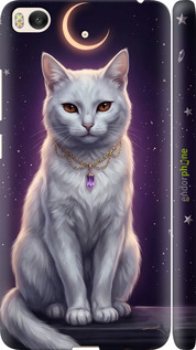 3D пластиковый глянцевый чехол Mystic White Cat Gothic Dark Purple Gold для Xiaomi Mi 5s - 6805c-395 изображение 