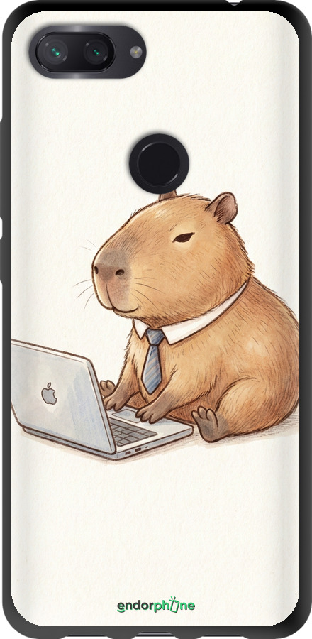 TPU чехол Funny Capybara CEO Working для Xiaomi Mi 8 Lite - 6777b-1585 изображение 