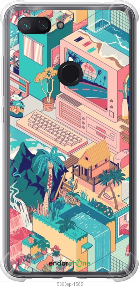 Силіконовий протиударний с посиленими кутами чехол № 5393 для Xiaomi Mi 8 Lite - 5393sp-1585 изображение 