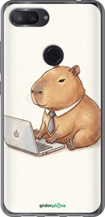 Силіконовий чохол 'Funny Capybara CEO Working' для Xiaomi Mi 8 Lite зображення 1