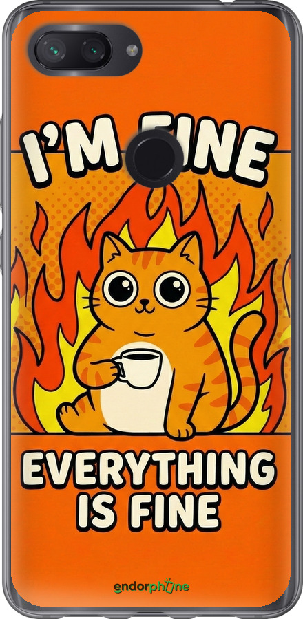 Силиконовый чехол Funny Cat для Xiaomi Mi 8 Lite - 6786u-1585 изображение 