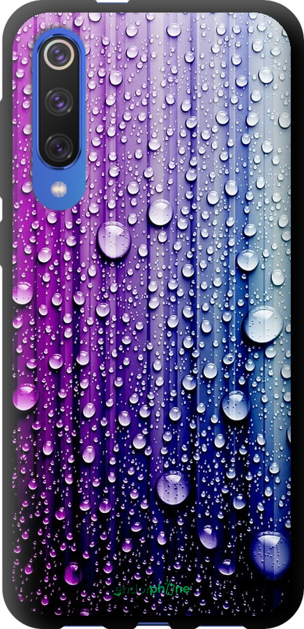 

TPU чорний чохол "Краплини води" для Xiaomi Mi 9 SE, Синій