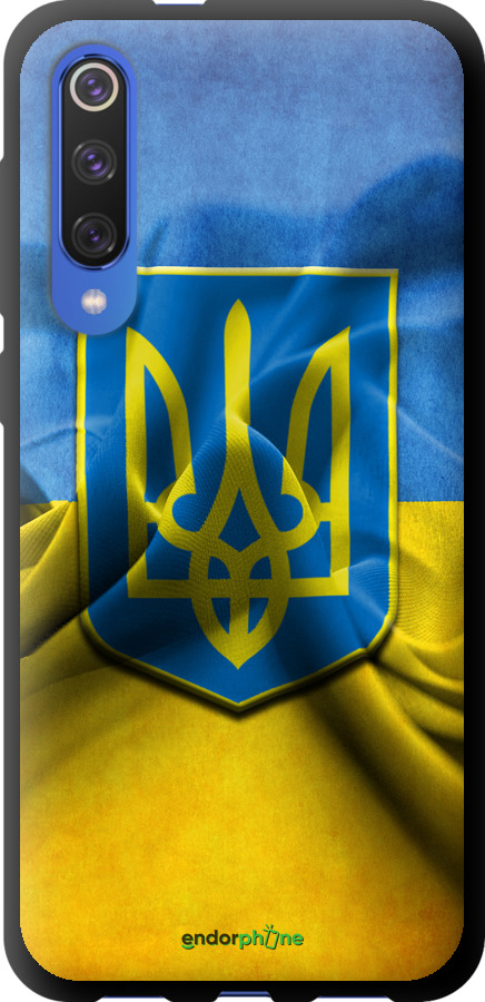 

TPU чорний чохол "Прапор та герб України" для Xiaomi Mi 9 SE, Блакитний