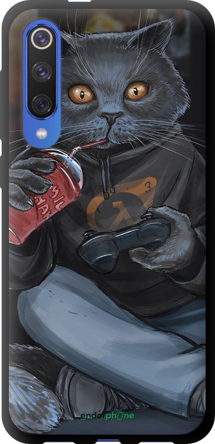 

TPU чохол "gamer cat" для Xiaomi Mi 9 SE, Помаранчевий