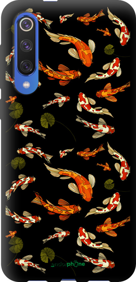 

TPU preto Capa "Peixe Koi" para Xiaomi Mi 9 SE, Amarelo