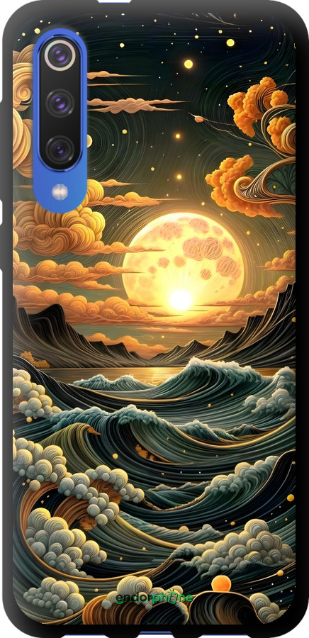 TPU чехол Арт волны для Xiaomi Mi 9 SE - 6332b-1674 изображение 