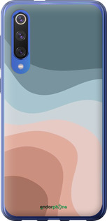 2D пластиковый чехол С синими и розовыми волнами в стиле ретро для Xiaomi Mi 9 SE - 6532t-1674 изображение 