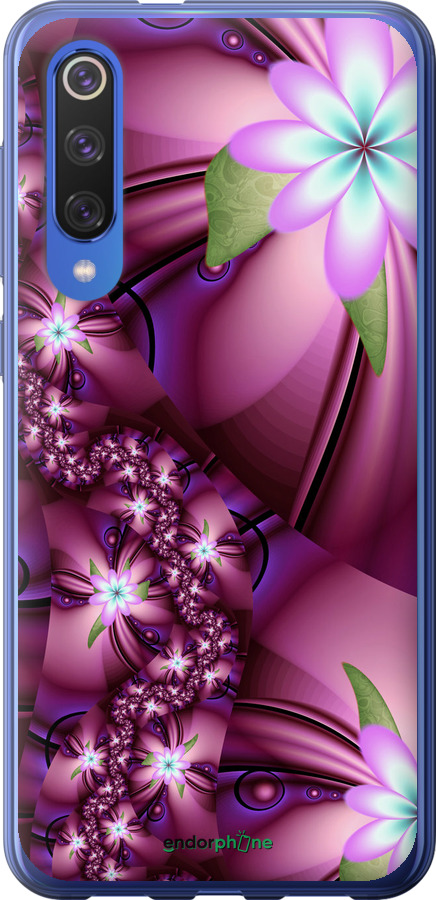 

2D пластиковий чохол "Квіткова мозаїка" для Xiaomi Mi 9 SE, Рожевий