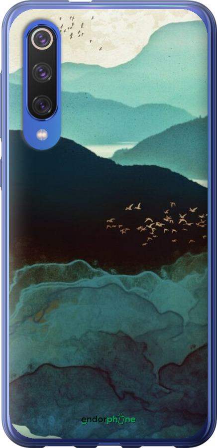 2D пластиковый чехол С изображением гор Индиго для Xiaomi Mi 9 SE - 6484t-1674 изображение 