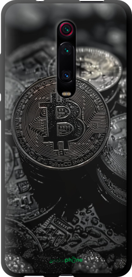 TPU чехол Black Bitcoin для Xiaomi Redmi K20 Pro - 6090b-1816 изображение 