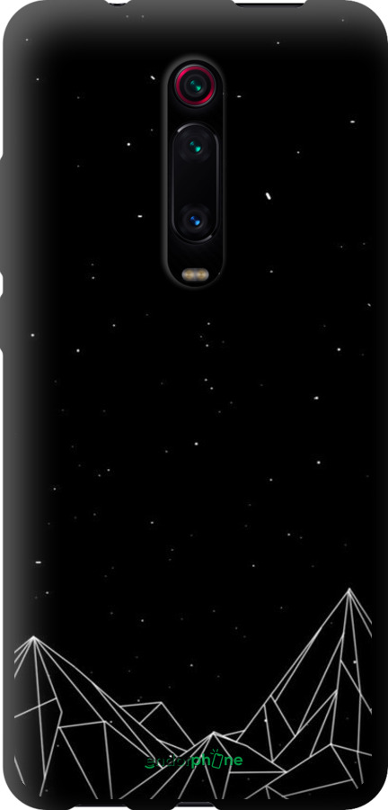TPU чехол Черно белые абстрактные горы для Xiaomi Redmi K20 Pro - 6437b-1816 изображение 