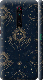 3D пластиковий матовий чехол Celestial Harmony: Sun & Moon Gold Mystic Pattern для Xiaomi Redmi K20 Pro - 6778m-1816 изображение 