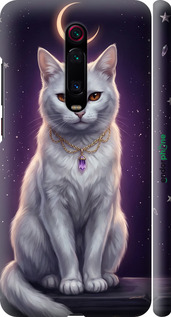 3D пластиковый матовый чехол Mystic White Cat Gothic Dark Purple Gold для Xiaomi Redmi K20 - 6805m-1817 изображение 