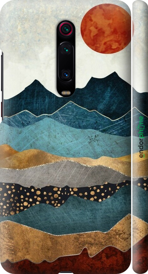 3D пластиковый матовый чехол Янтарный закат для Xiaomi Mi 9T Pro - 6475m-1698 изображение 
