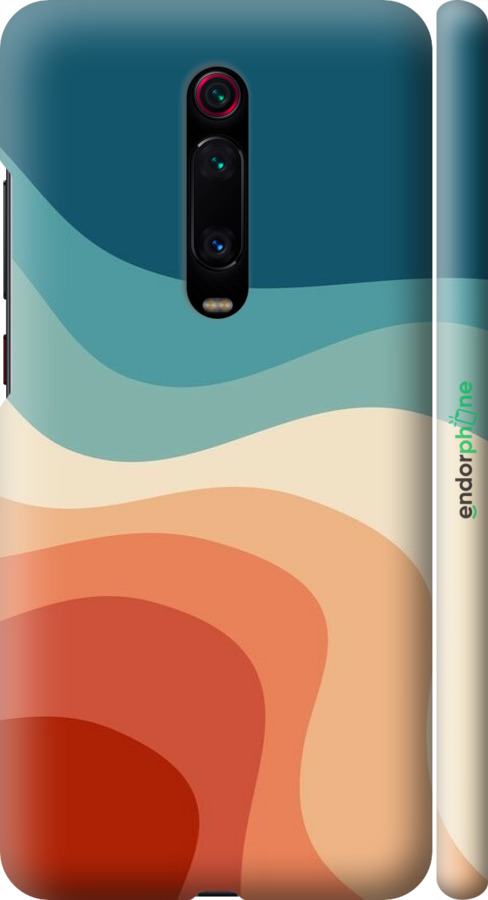3D пластиковый матовый чехол В стиле ретро с волнами для Xiaomi Redmi K20 - 6531m-1817 изображение 