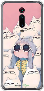 Силикон с усиленными углами чехол Малышка с котами для Xiaomi Mi 9T Pro - 6295sp-1698 изображение 