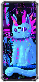 Силикон с усиленными углами чехол Кот панк для Xiaomi Redmi K20 Pro - 6311sp-1816 изображение 