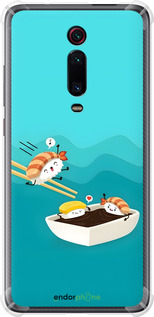 Силіконовий протиударний с посиленими кутами чехол Суші для Xiaomi Mi 9T - 6354sp-1815 изображение 