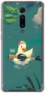 Силикон с усиленными углами чехол Уточка с автоматом для Xiaomi Redmi K20 Pro - 6356sp-1816 изображение 