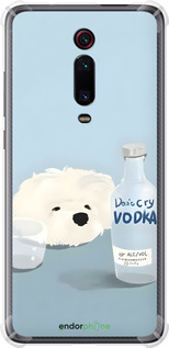Силіконовий протиударний с посиленими кутами чехол Пес водка для Xiaomi Mi 9T Pro - 6368sp-1698 изображение 