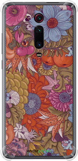 Силикон с усиленными углами чехол Абстрактные цветы для Xiaomi Mi 9T - 6526sp-1815 изображение 
