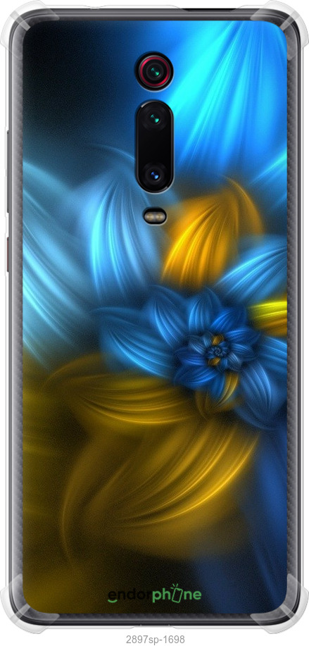

Силіконовий протиударний с посиленими кутами чохол "Візерунок 46" для Xiaomi Mi 9T Pro, Синій
