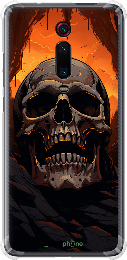 Силикон с усиленными углами чехол Череп в пещере для Xiaomi Redmi K20 Pro - 5959sp-1816 изображение 