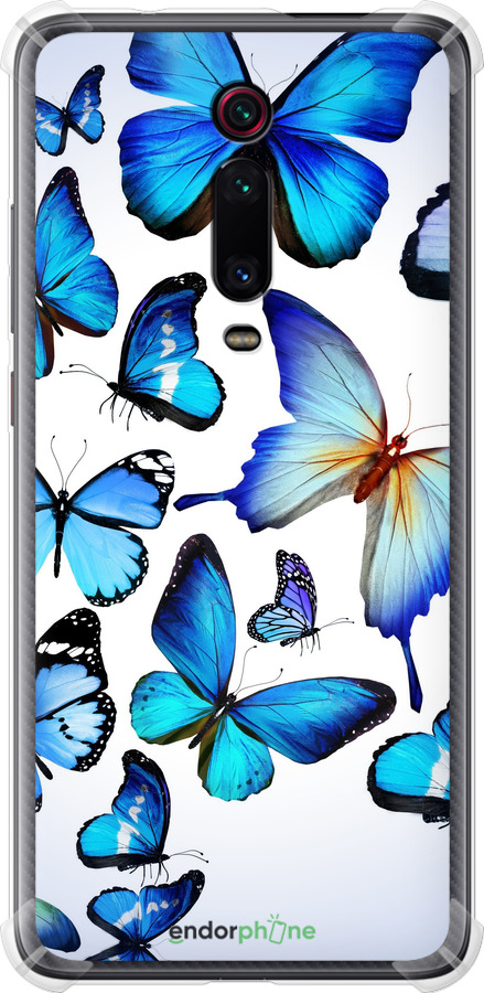 Силикон с усиленными углами чехол Бабочки для Xiaomi Mi 9T - 6023sp-1815 изображение 