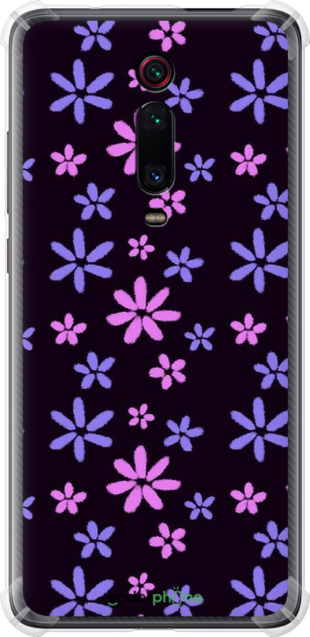 Силикон с усиленными углами чехол с  цветами для Xiaomi Mi 9T Pro - 6258sp-1698 изображение 