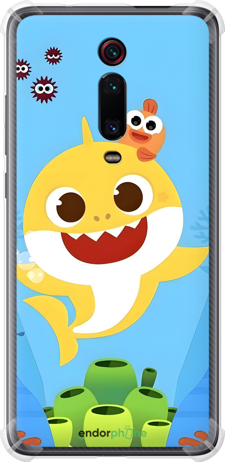 Силикон с усиленными углами чехол Бейби Шарк для Xiaomi Mi 9T - 6303sp-1815 изображение 