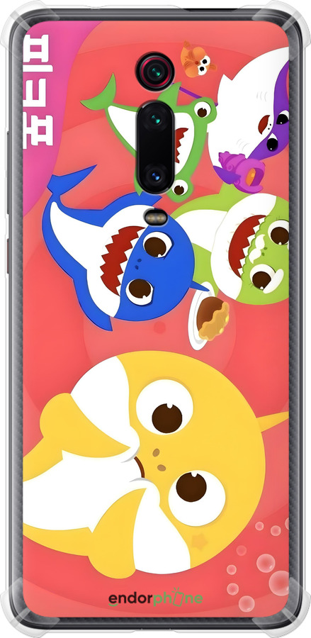 Силикон с усиленными углами чехол Бейби Шаркс для Xiaomi Mi 9T Pro - 6305sp-1698 изображение 