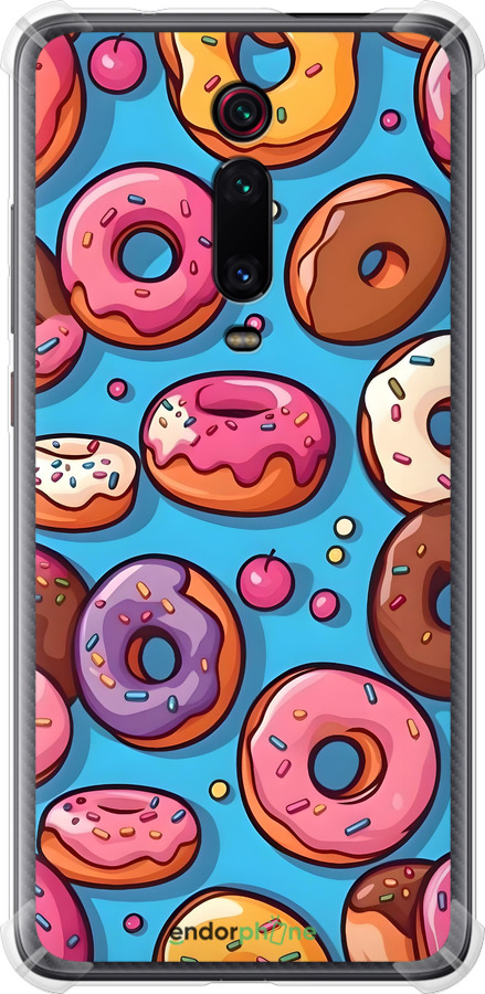 Силикон с усиленными углами чехол Пончики для Xiaomi Redmi K20 Pro - 6318sp-1816 изображение 