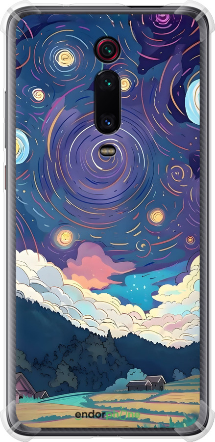 Силикон с усиленными углами чехол Креативный арт для Xiaomi Mi 9T Pro - 6322sp-1698 изображение 