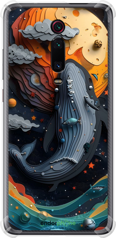 Силикон с усиленными углами чехол Кит в космосе для Xiaomi Mi 9T Pro - 6328sp-1698 изображение 