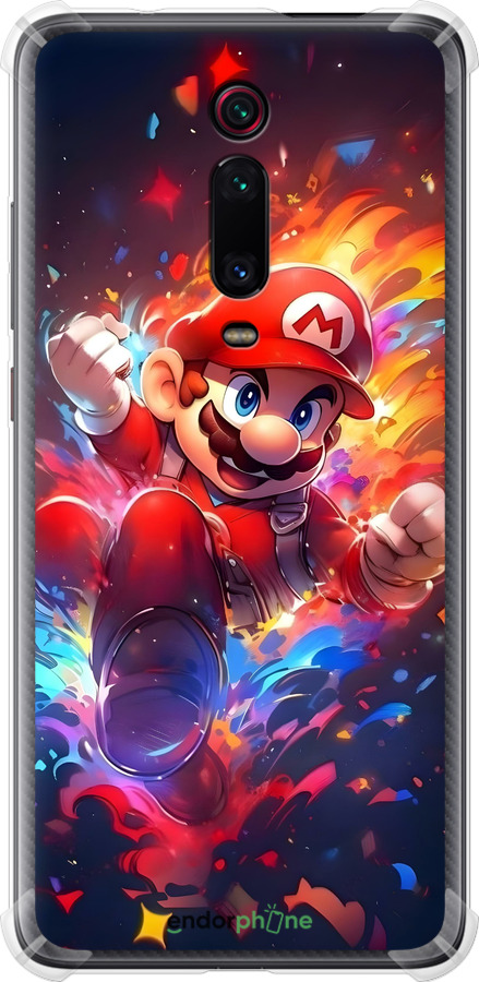 Силикон с усиленными углами чехол Супер Марио для Xiaomi Mi 9T Pro - 6342sp-1698 изображение 