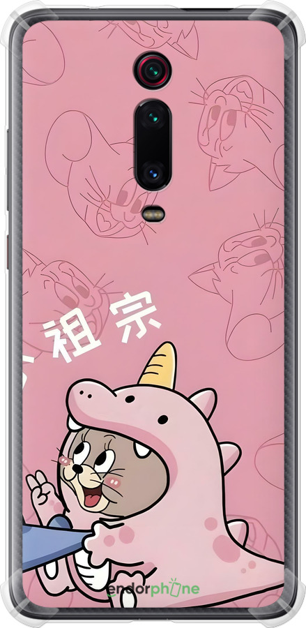 Силикон с усиленными углами чехол Том и джерри 2 для Xiaomi Mi 9T Pro - 6359sp-1698 изображение 