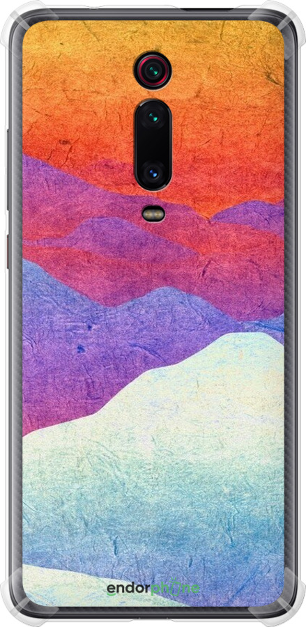 Силикон с усиленными углами чехол Горный закат для Xiaomi Redmi K20 Pro - 6479sp-1816 изображение 