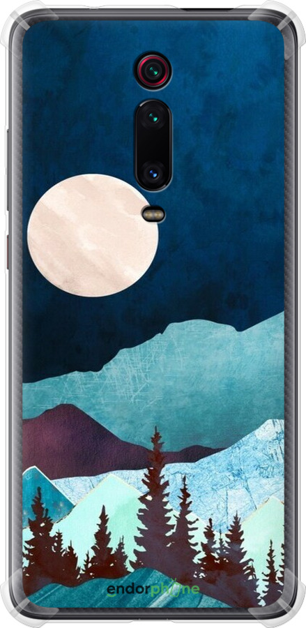 Силикон с усиленными углами чехол Горная идиллия ночной пейзаж для Xiaomi Mi 9T Pro - 6488sp-1698 изображение 