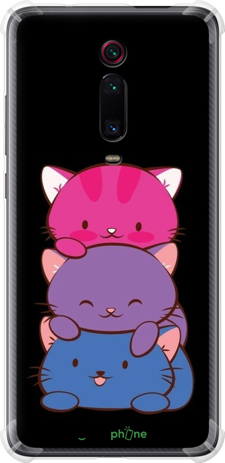 Силіконовий протиударний с посиленими кутами чехол Милі котятка для Xiaomi Mi 9T Pro - 6518sp-1698 изображение 