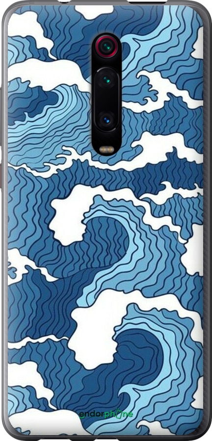 Силіконовий чехол Абстрактний малюнок морських хвиль для Xiaomi Mi 9T Pro - 6538u-1698 изображение 