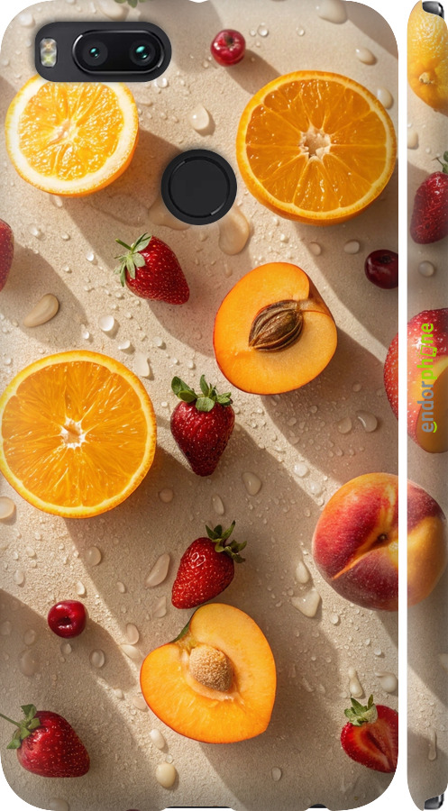 3D пластиковый матовый чехол Фрукты 3 для Xiaomi Mi A1 - 6703m-1132 изображение 