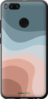 Силиконовый чехол С синими и розовыми волнами в стиле ретро для Xiaomi Mi A1 - 6532u-1132 изображение 