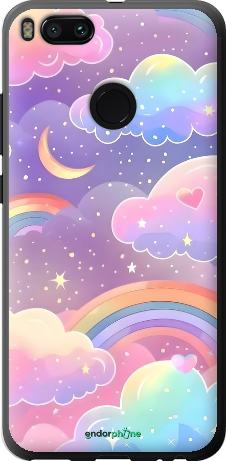 2D пластиковий чехол Хмари та веселка для Xiaomi Mi A1 - 6312t-1132 изображение 