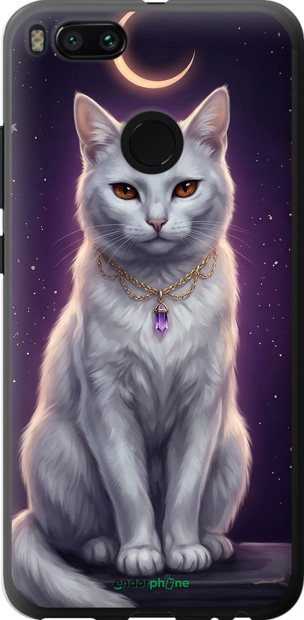 2D пластиковий чехол Mystic White Cat Gothic Dark Purple Gold для Xiaomi Mi 5X - 6805t-1042 изображение 