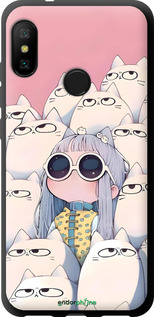 TPU чехол Малышка с котами для Xiaomi Mi A2 Lite - 6295b-1522 изображение 