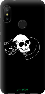 TPU чехол С изображением кота и черепа для Xiaomi Mi A2 Lite - 6491b-1522 изображение 